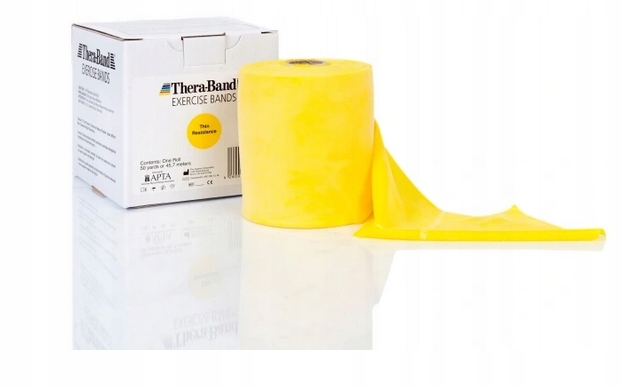 TAŚMA DO ĆWICZEŃ THERABAND GUMA ŻÓŁTA 1 M NA METRY
