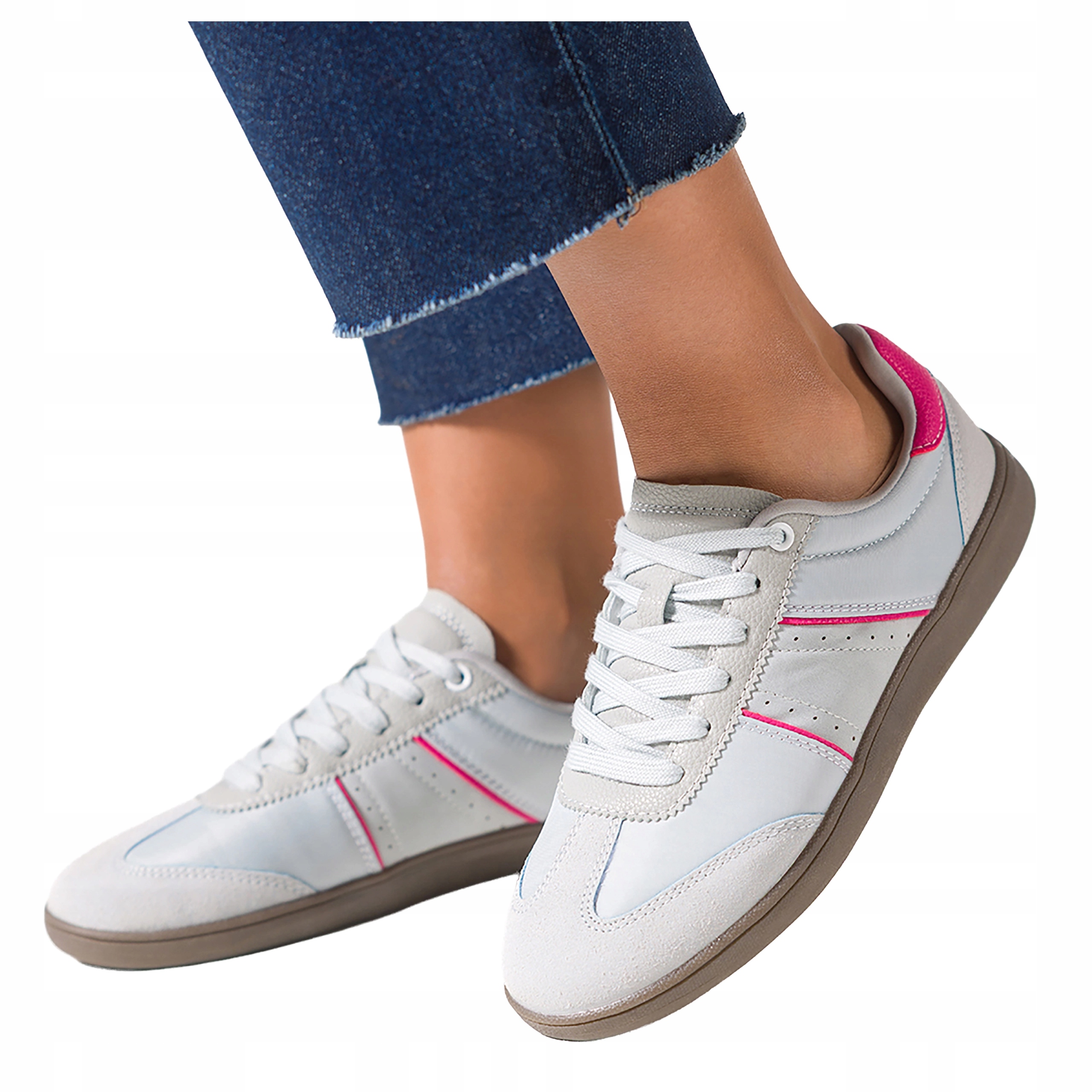 Světle modré Tenisky Dámské Šněrovací Modní Pohodlné Sportovní vel. 40