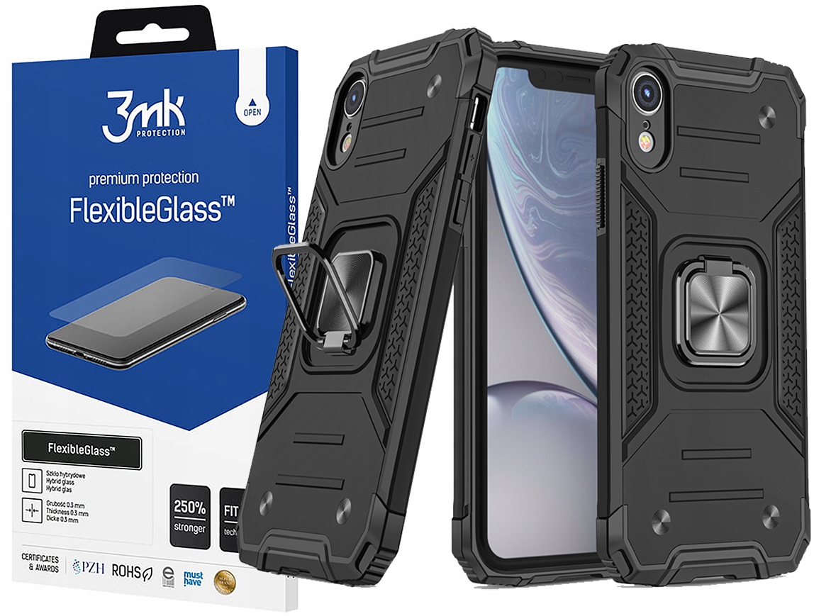 

Pancerne Etui Case Cover do Iphone Xr + Szkło 3MK
