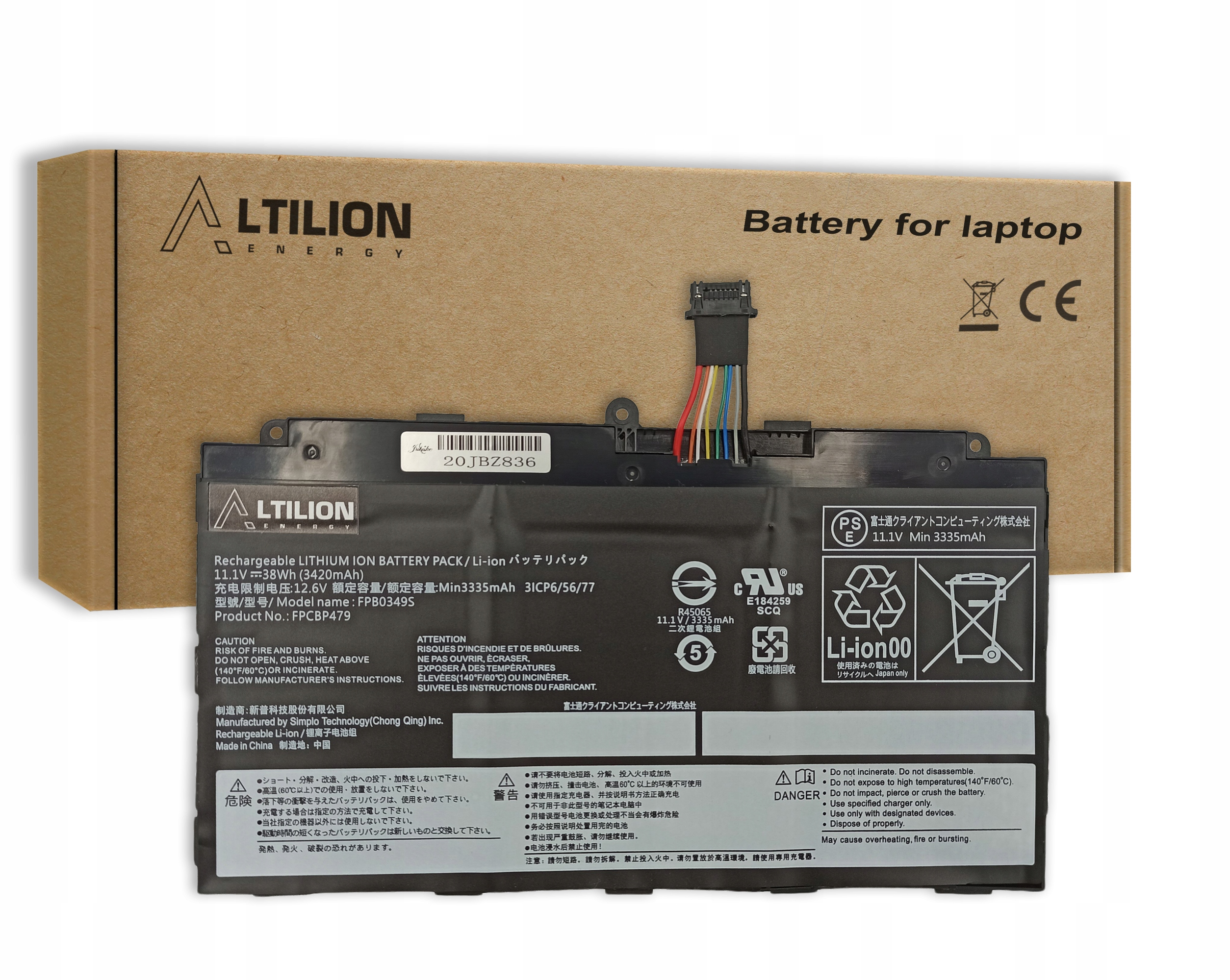 Bateria Altilion Energy FPB0349S z kablem kompatybilna z Fujitsu