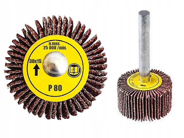 ŚCIERNICA LISTKOWA TRZPIENIOWA NA TRZPIENIU NA WIERTARKĘ 30x15 GR. 80 PL