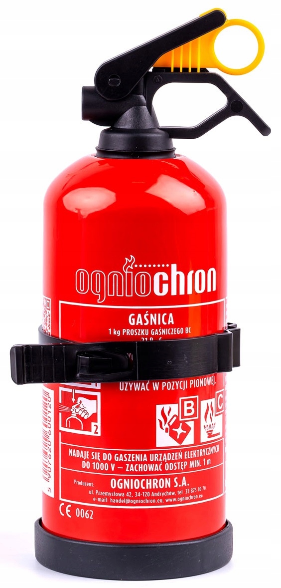 GAŚNICA SAMOCHODOWA 1KG. Z WIESZAKIEM OGNIOCHRON
