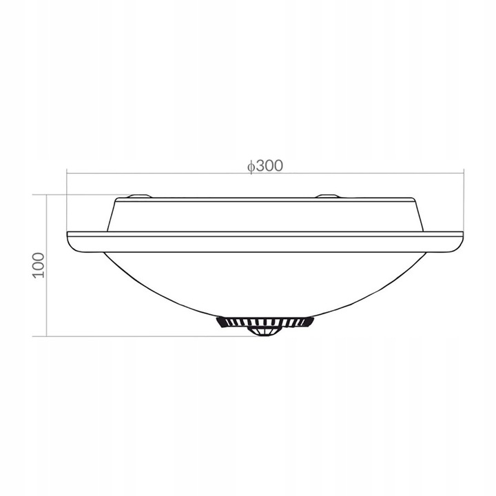 LAMPA Plafón z czujnik ruchu + 2x LED E27 = 20W Kształt okrągły