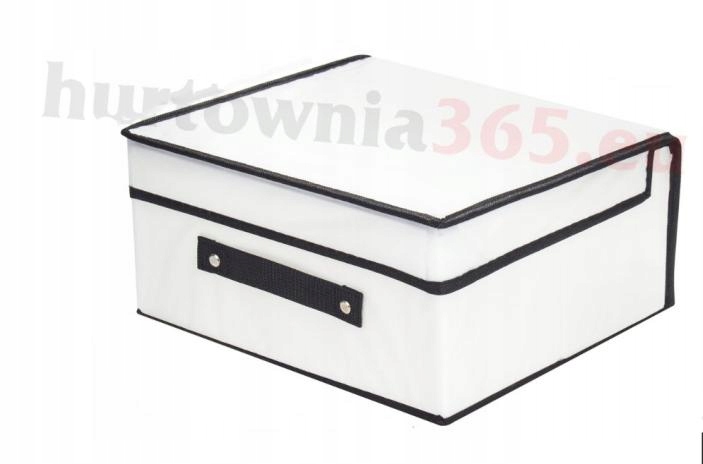 

Organizer biały 30*28*15 cm z obwódką (czarna)