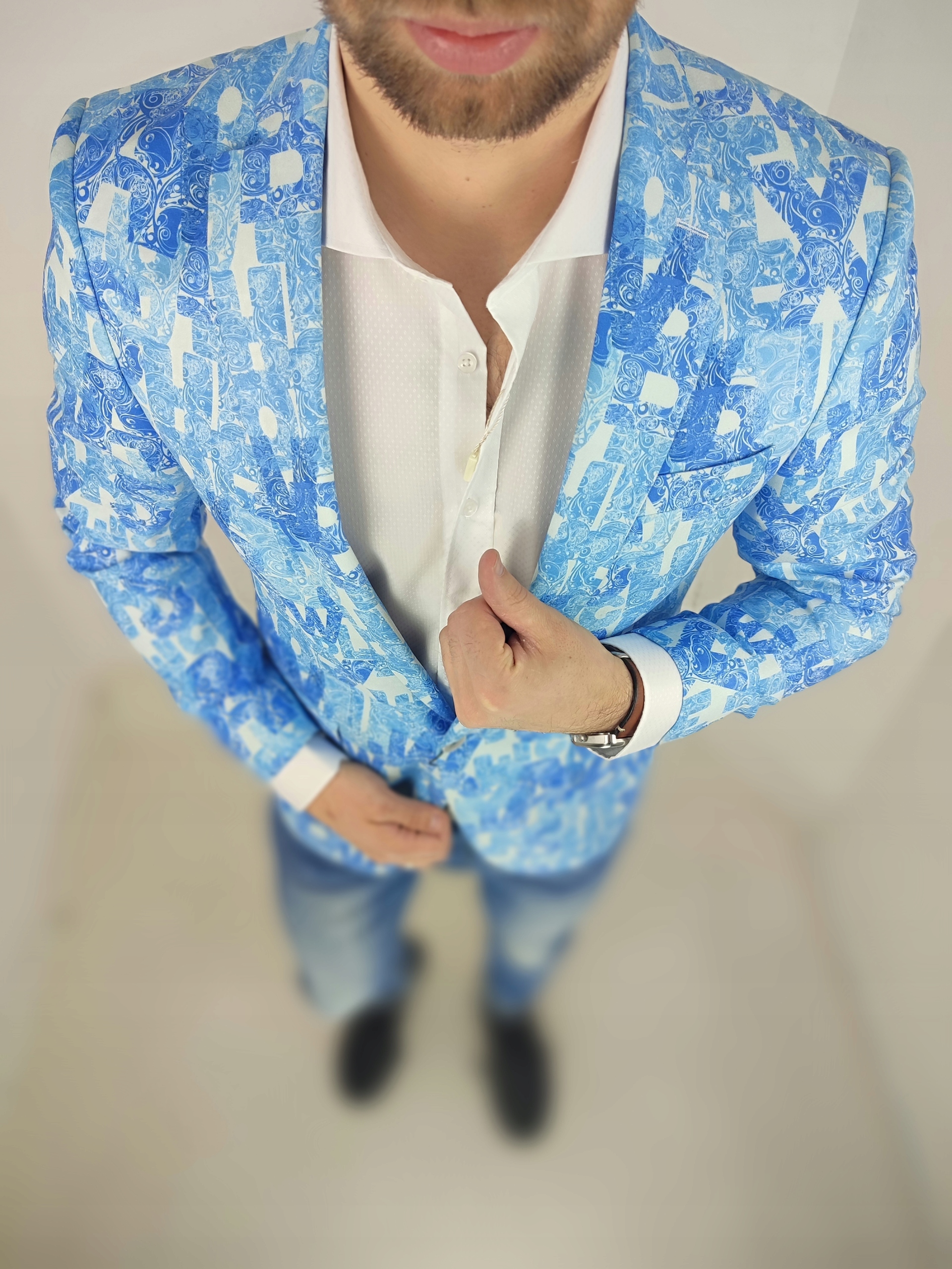 GIOVANNI PERA Marynarka męska D808 niebieska 64 Marka Giovanni Pera