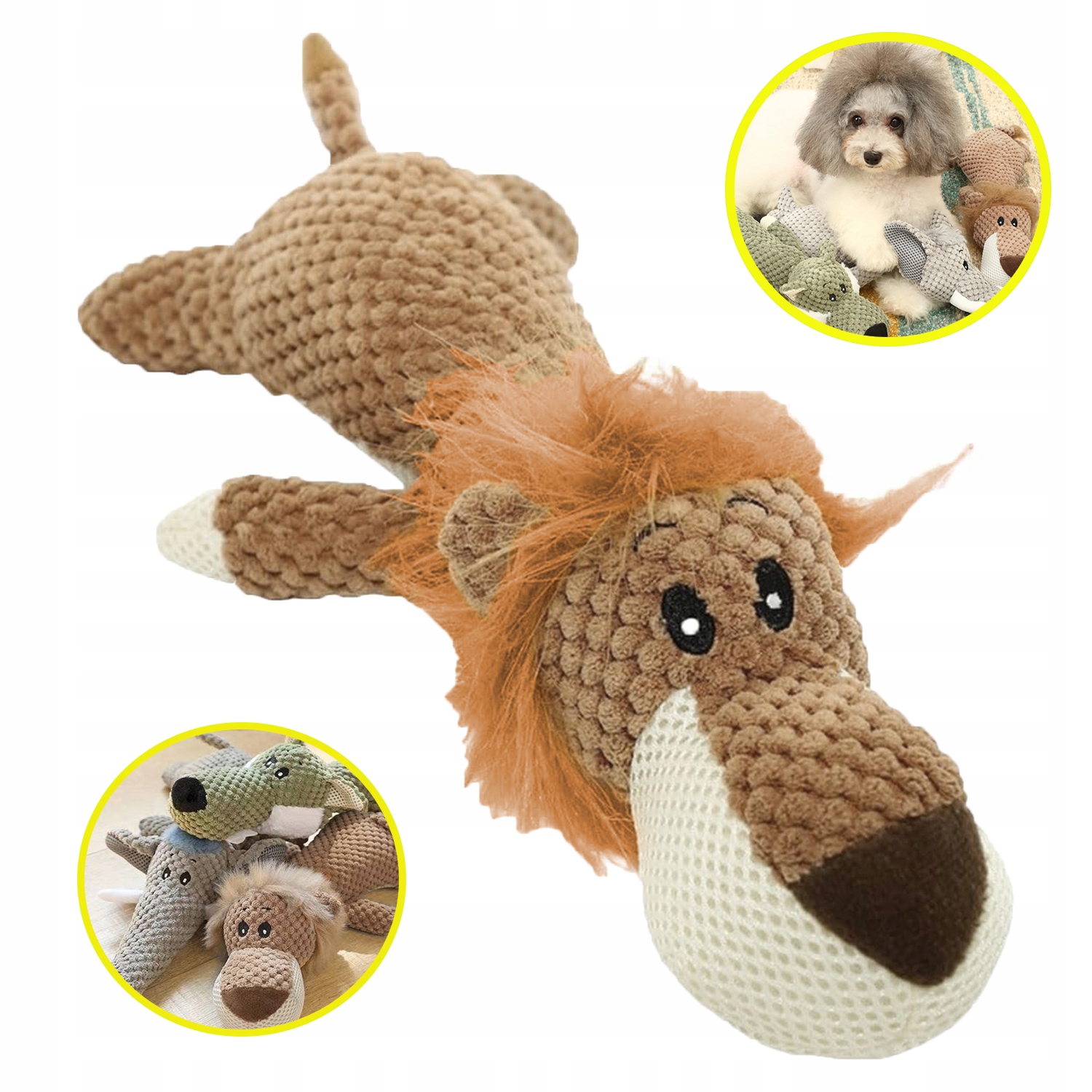 Hračka Pro Psy Přírodní Bezpečný Ananas Sametová Šetrná Pro Žvýkání Pro Psy