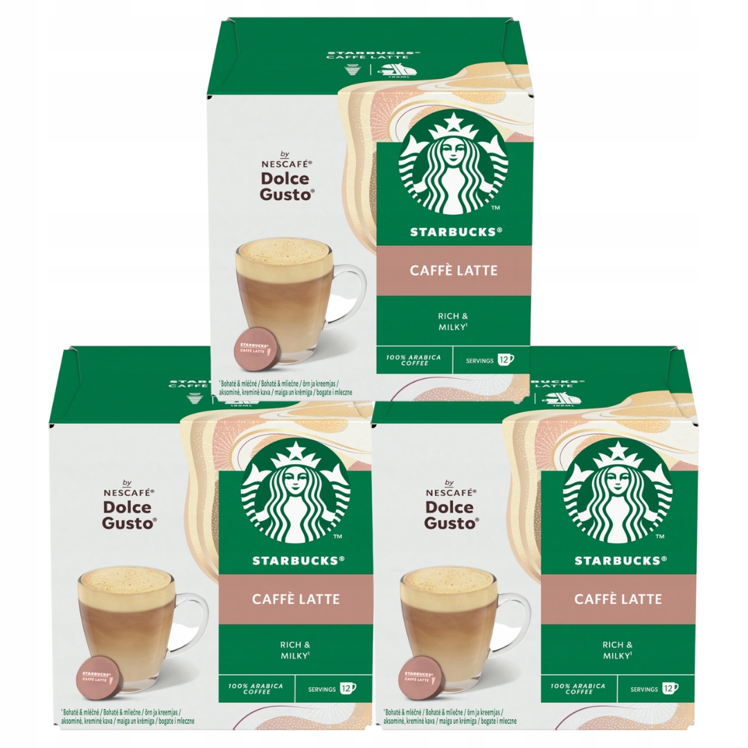 Starbucks Nescafe Dolce Gusto Cafe Latte 3x12 kaps