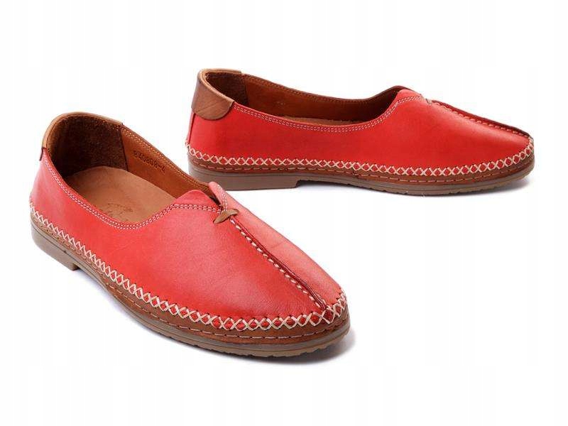 Półbuty/mokasyny damskie Manitu 840808-4 rot r42