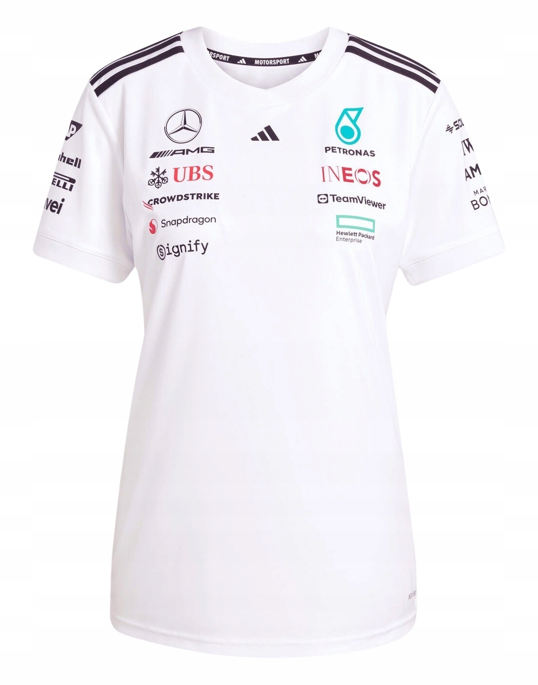 Tričko Mercedes Amg Petronas F1 adidas 2025 Driver bílá r.XL