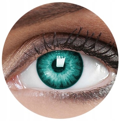 

Kolorowe soczewki kontaktowe Shiny Turquoise 15mm