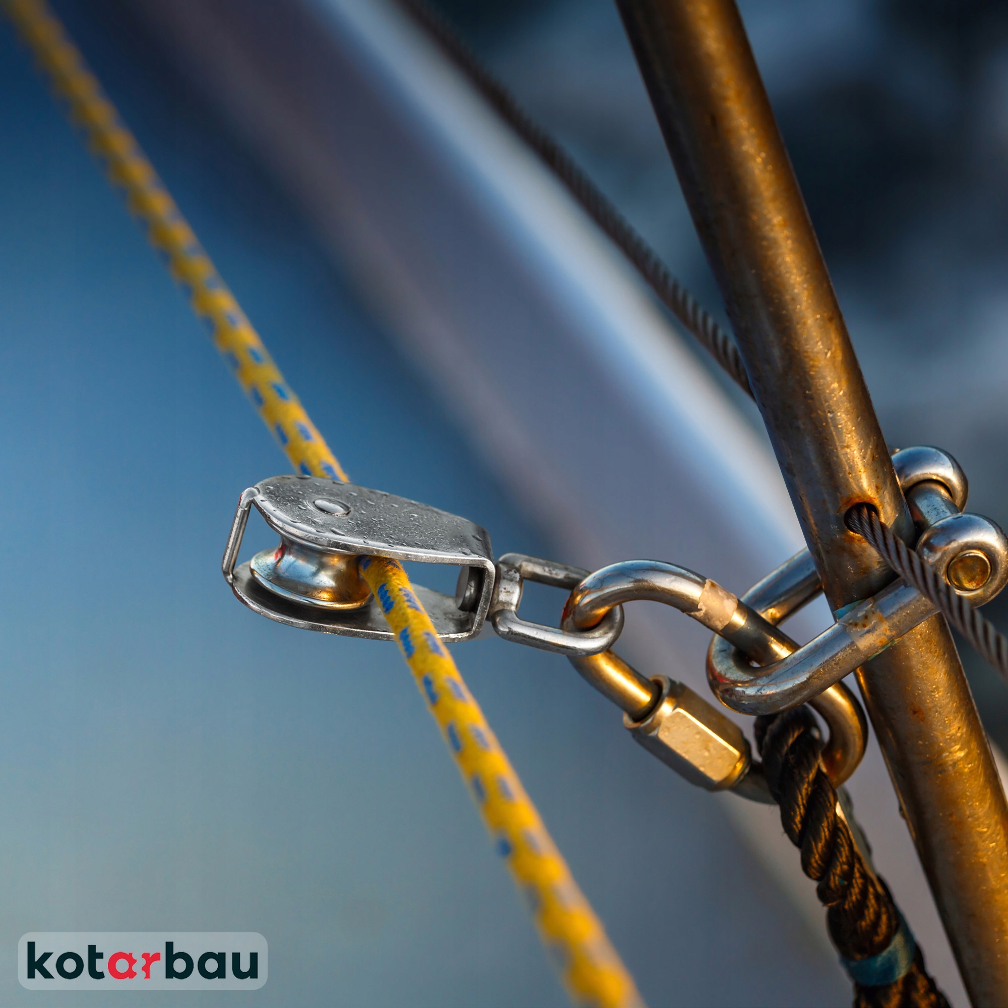 BLOCZEK LINOWY POJEDYNCZY 1" NIKLOWANY BUDOWLANY ŻEGLARSKI OBROTOWY Fi 6 mm Kod producenta P579