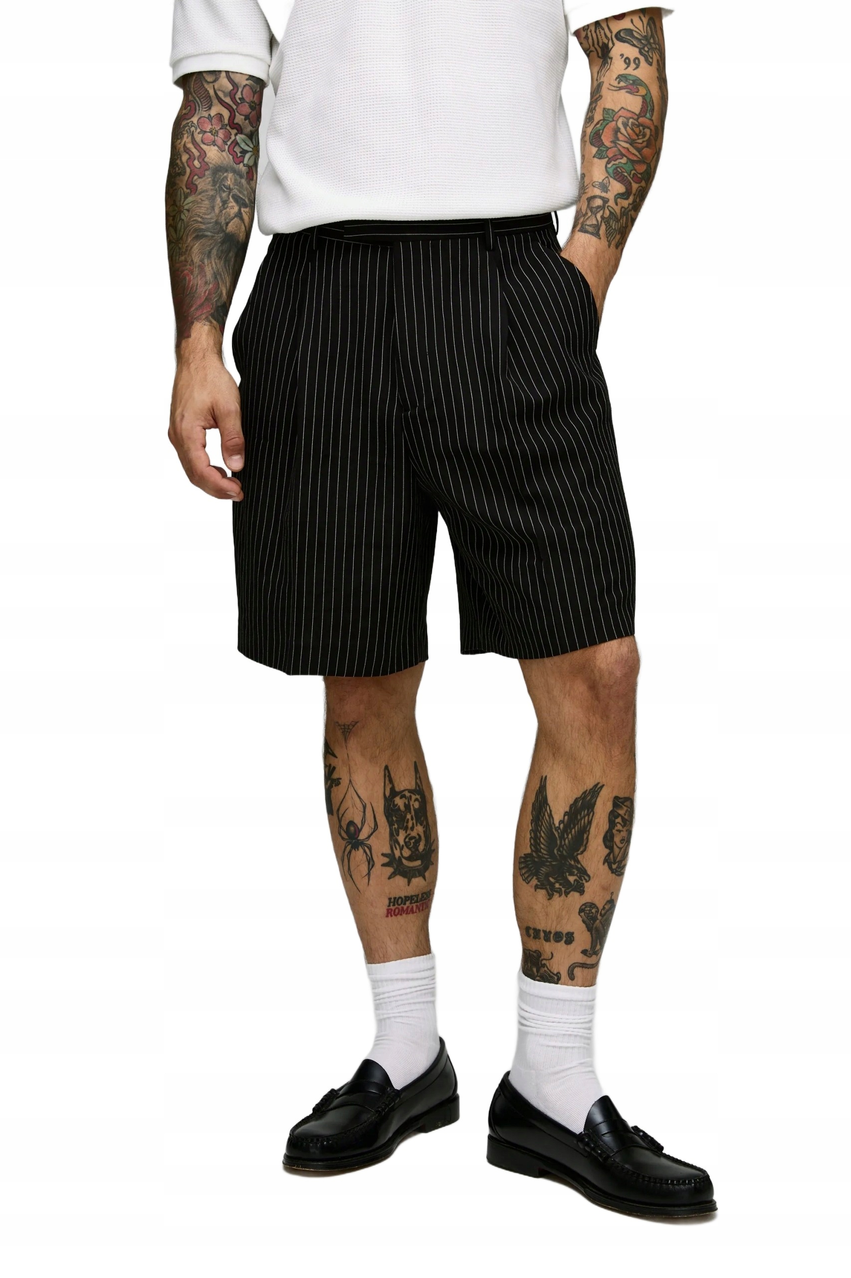 Boohooman Černé Kraťasy Elegantní Až Ke Kolenům Xs Z3A*