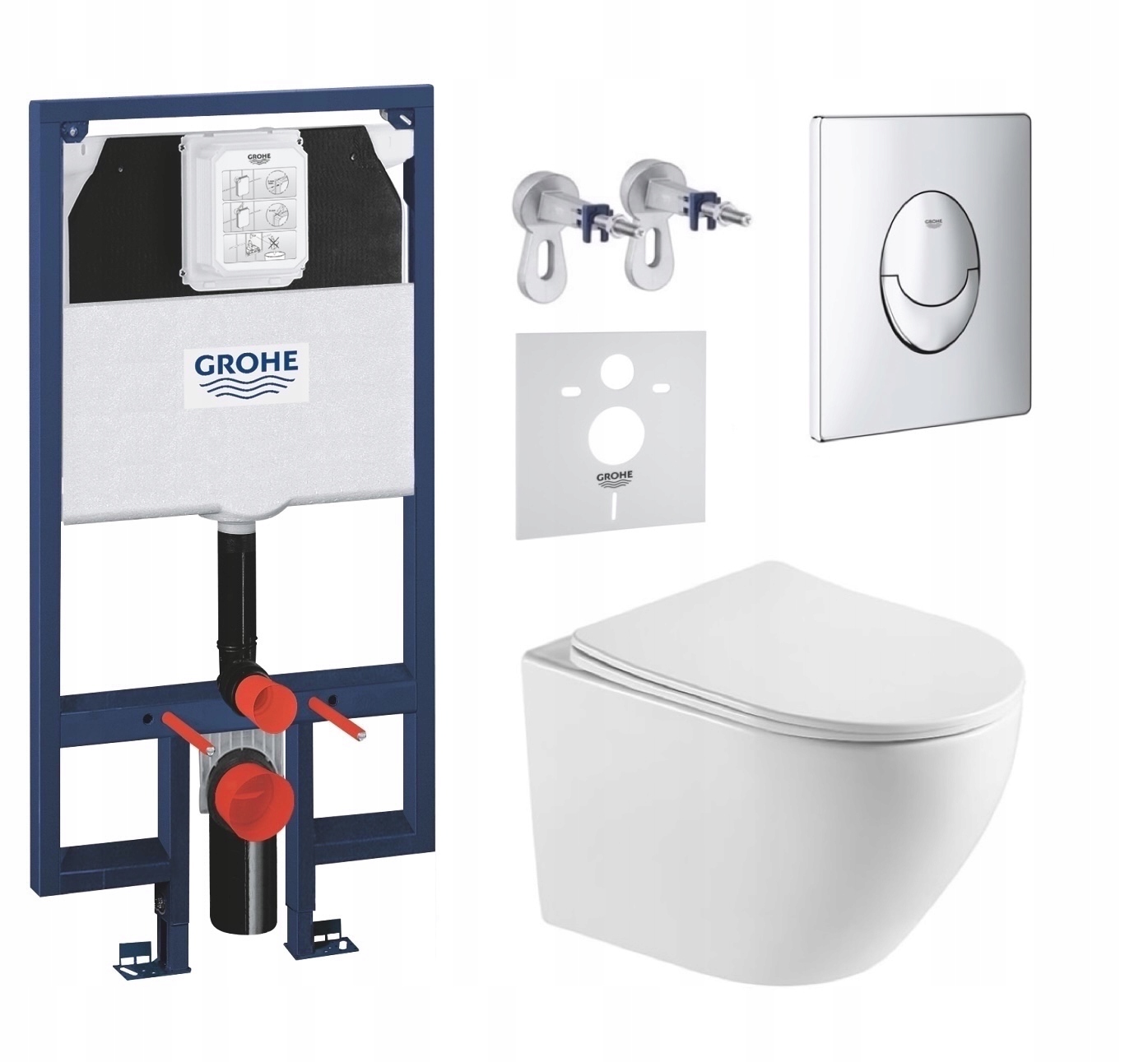 7v1 Wc Sada, Stelaz Grohe Slim Wc Miska Tornado Imprese Tlačidlo