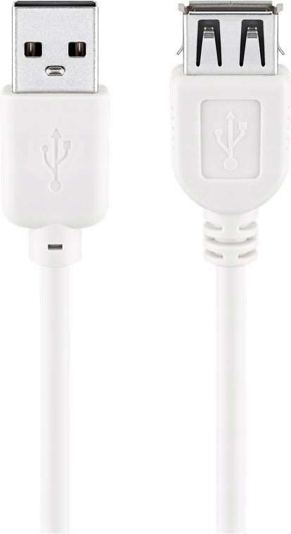 

Przedłużacz Usb 2.0 Hi-Speed, biały 1.8 m
