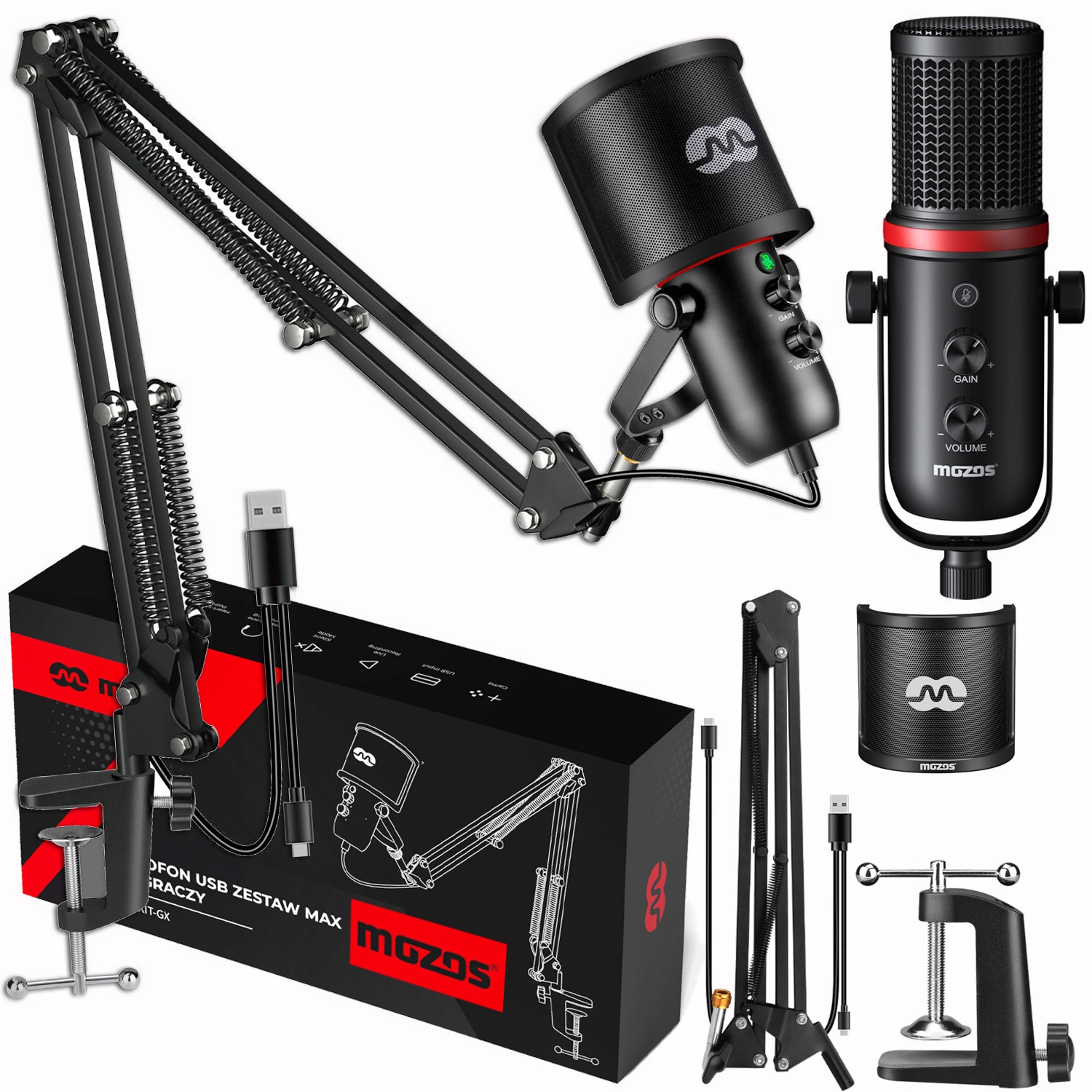 

Mozos Mkit-gx Usb mikrofon do komputera Zestaw Max