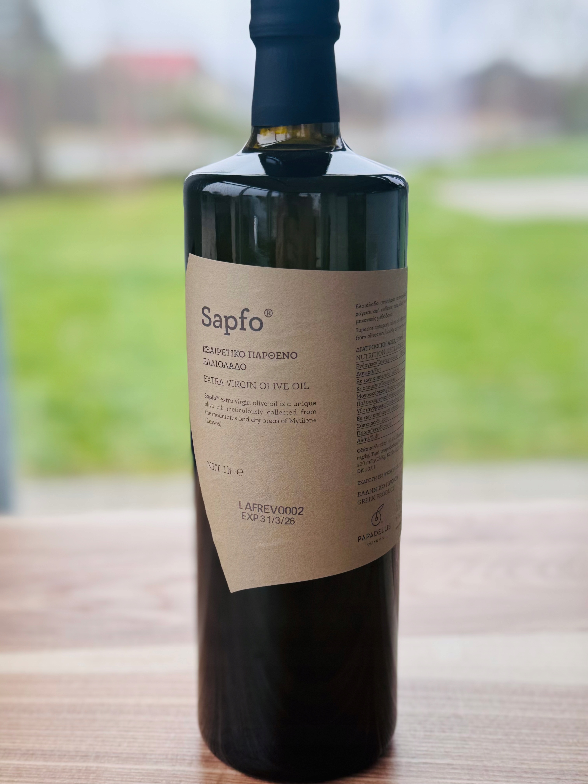 Grecka Oliwa z Oliwek Extra Virgin Sapfo Papadellis 1000 ml premium jakość