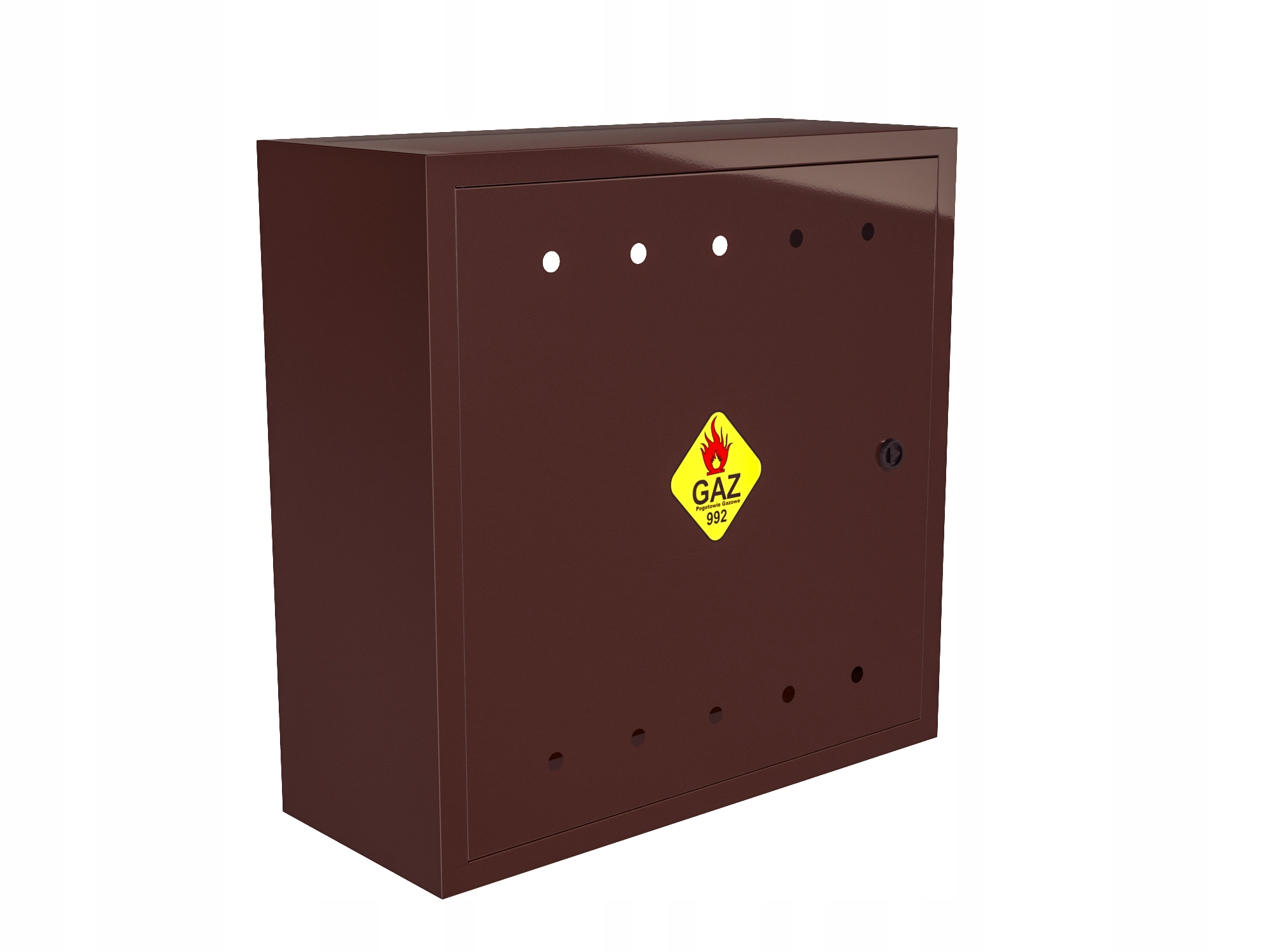 Plynová Skříňka 60x60x25 Hnědá Se Zády