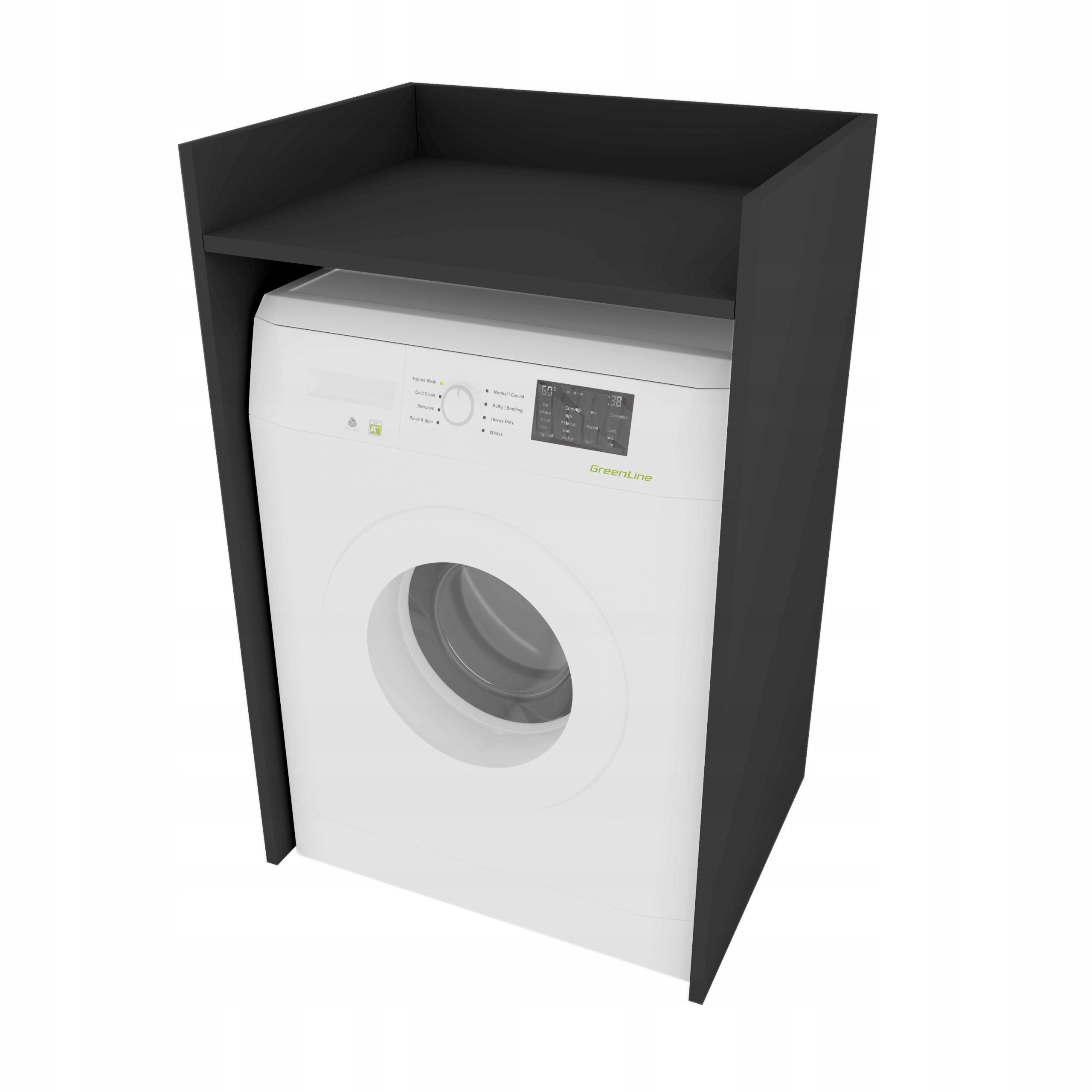 Skříňka na pračku koupelnová sloupek do koupelny koupelnový regál Černá