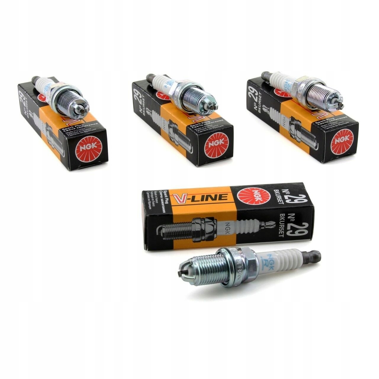 

Świece zapłonowe 4 sztuki Ngk V-line 29 BKUR5ET