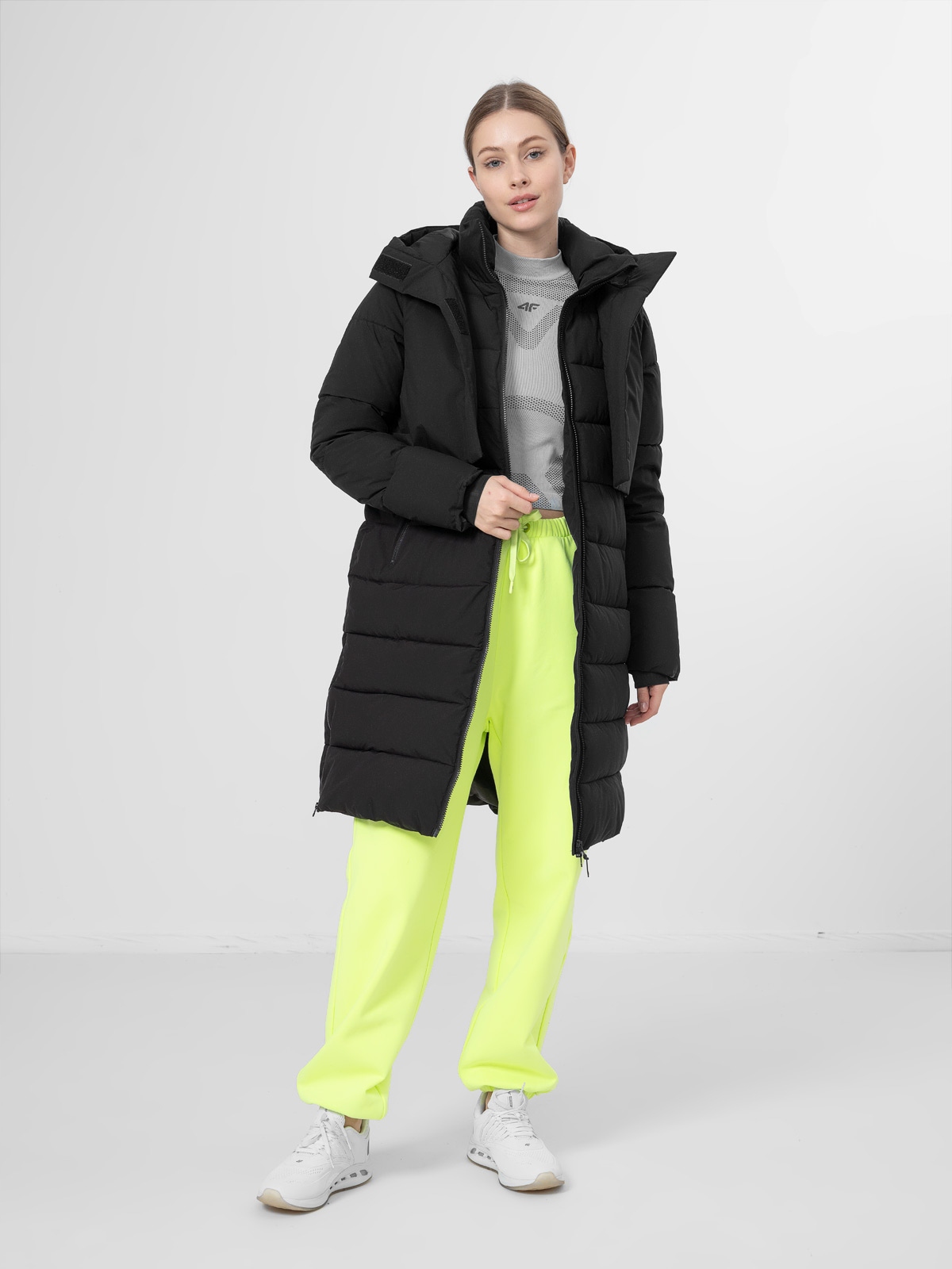 4F PŁASZCZ PUCHOWY Z KAMIZELKĄ 2W1 KUDP008 L Marka 4F
