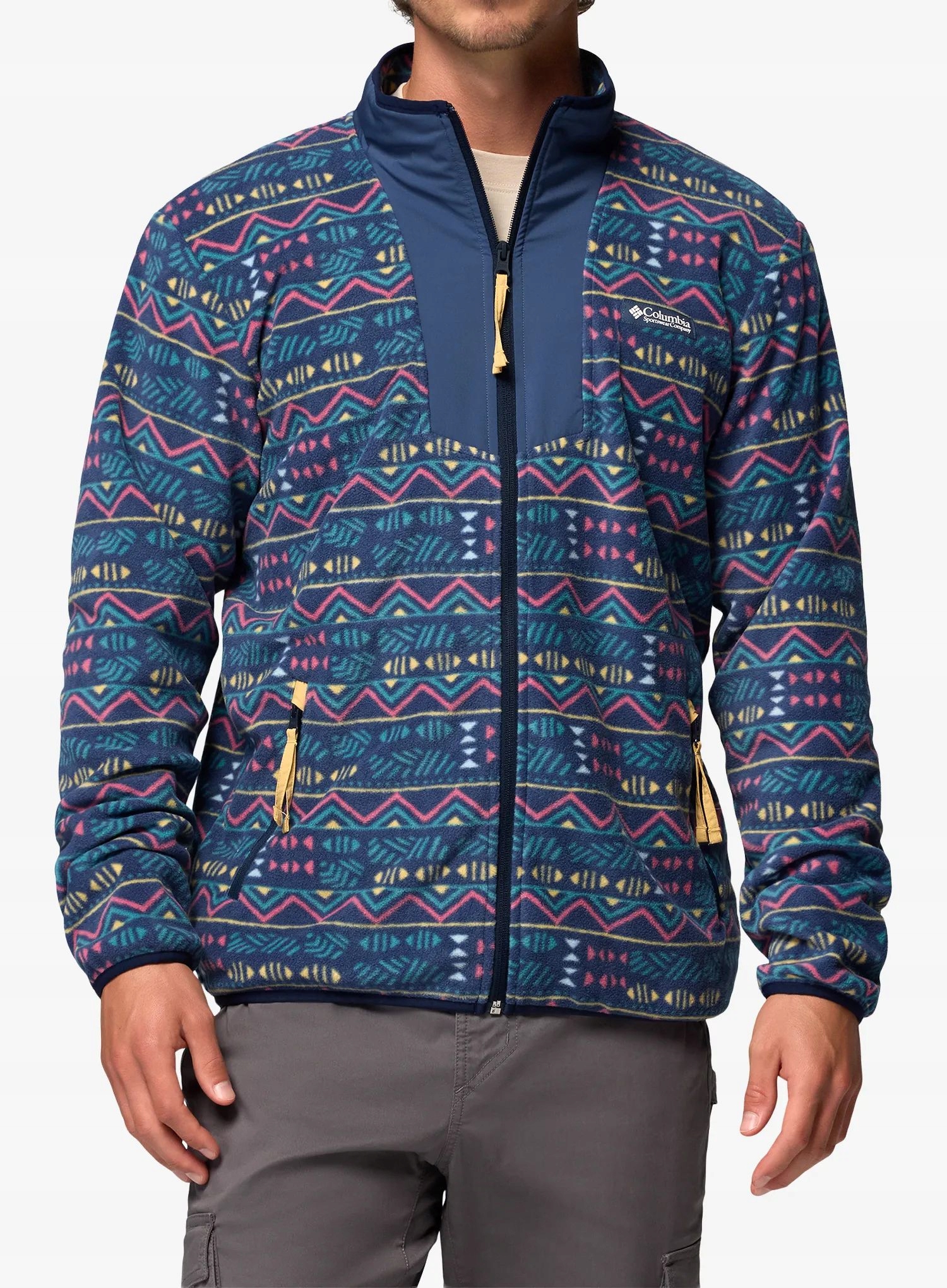Mikina fleecová Columbia Sequoia Grove Printed Full Zip dark mountain L