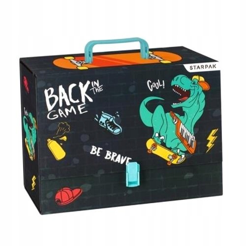 TECZKA Z RĄCZKĄ A4 SKATE DINO