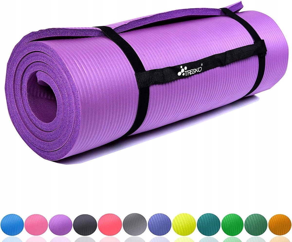 Mata Tresko Do Ćwiczeń 185x60x1,5CM Lila Fitness Yoga Nbr Fioletowa