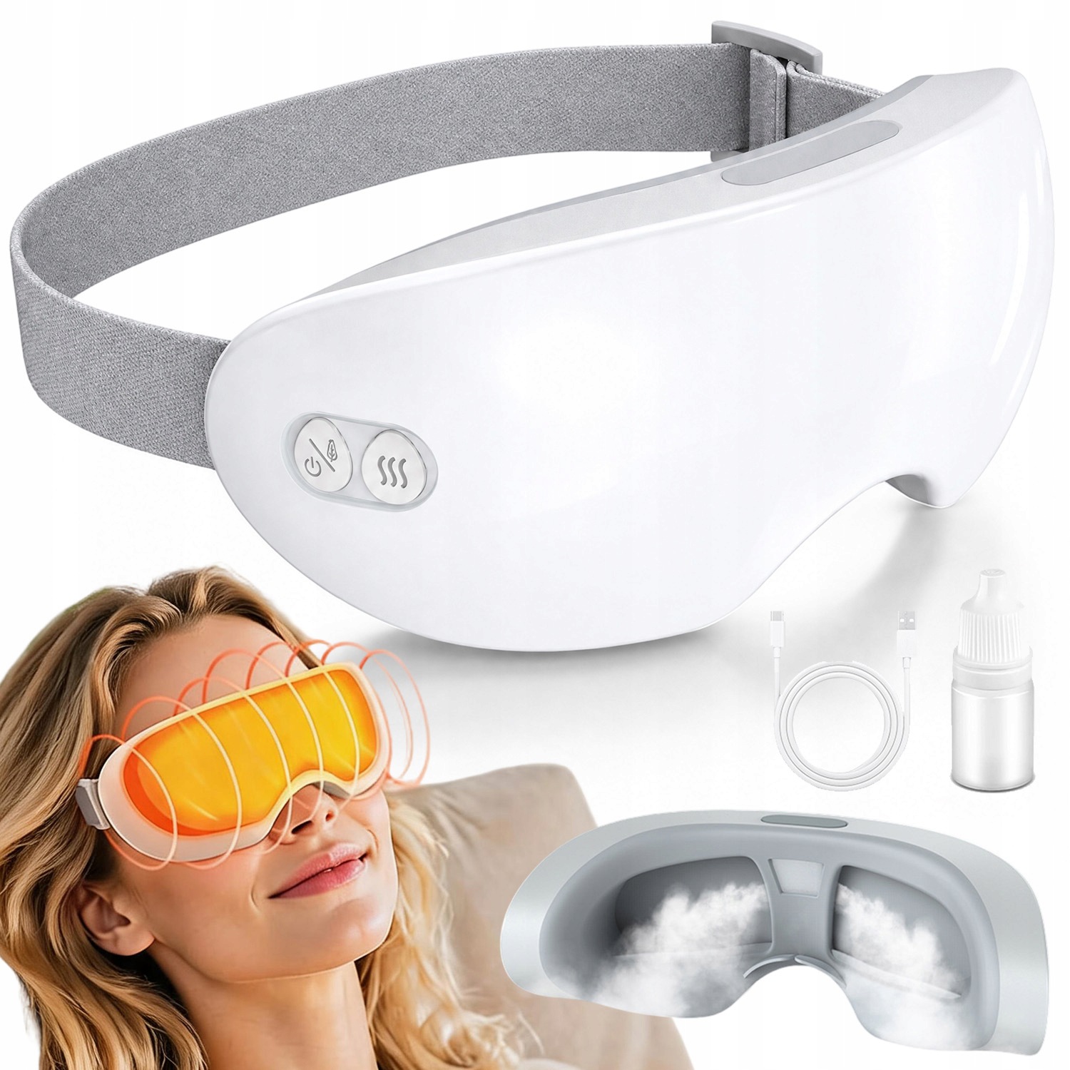 Vyhřívaná Maska Na Suché Oči Usb Teplý Obklad 3D Contour Vysoká Kvalita