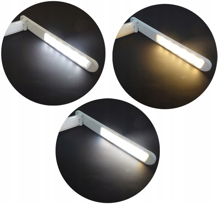 LAMPKA BIURKOWA SZKOLNA LED DOTYK NA BIURKO USB BARWA CIEPŁA ZIMNA 3 TRYBY Głębokość produktu 17 cm