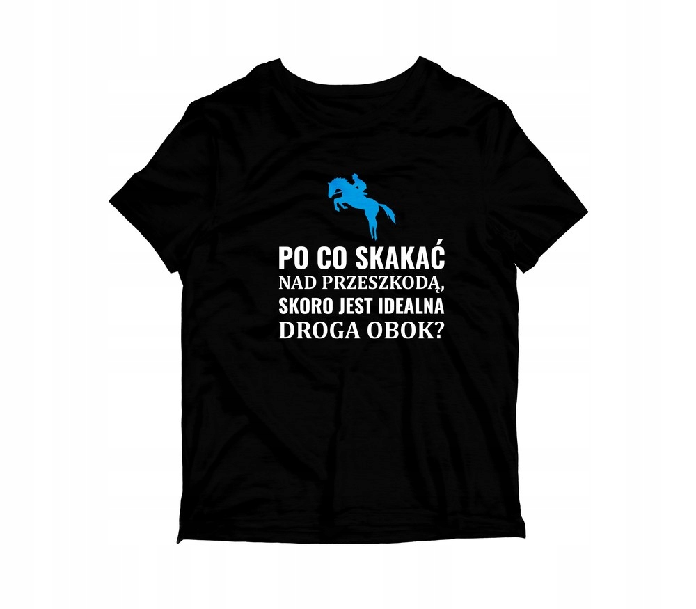 

Koszulka Bawełniana Koń przeszkoda Męska L