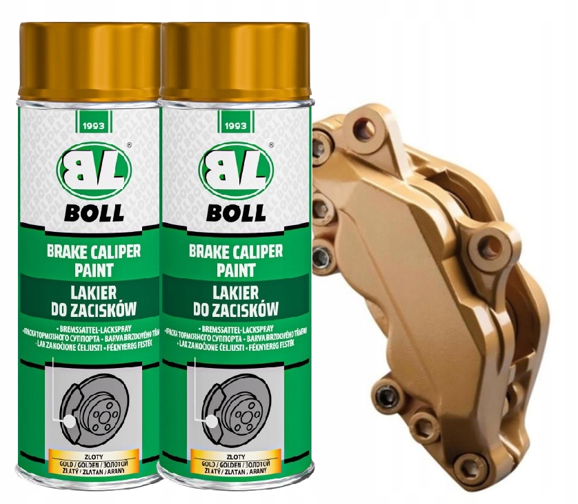 Lakier spray do zacisków i bębnów hamulcowych złoty 800 ml Boll