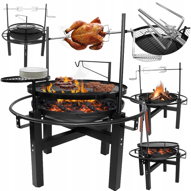 

Palenisko Grill Ogrodowy Rożen 2x Ruszt 86 cm 5w1