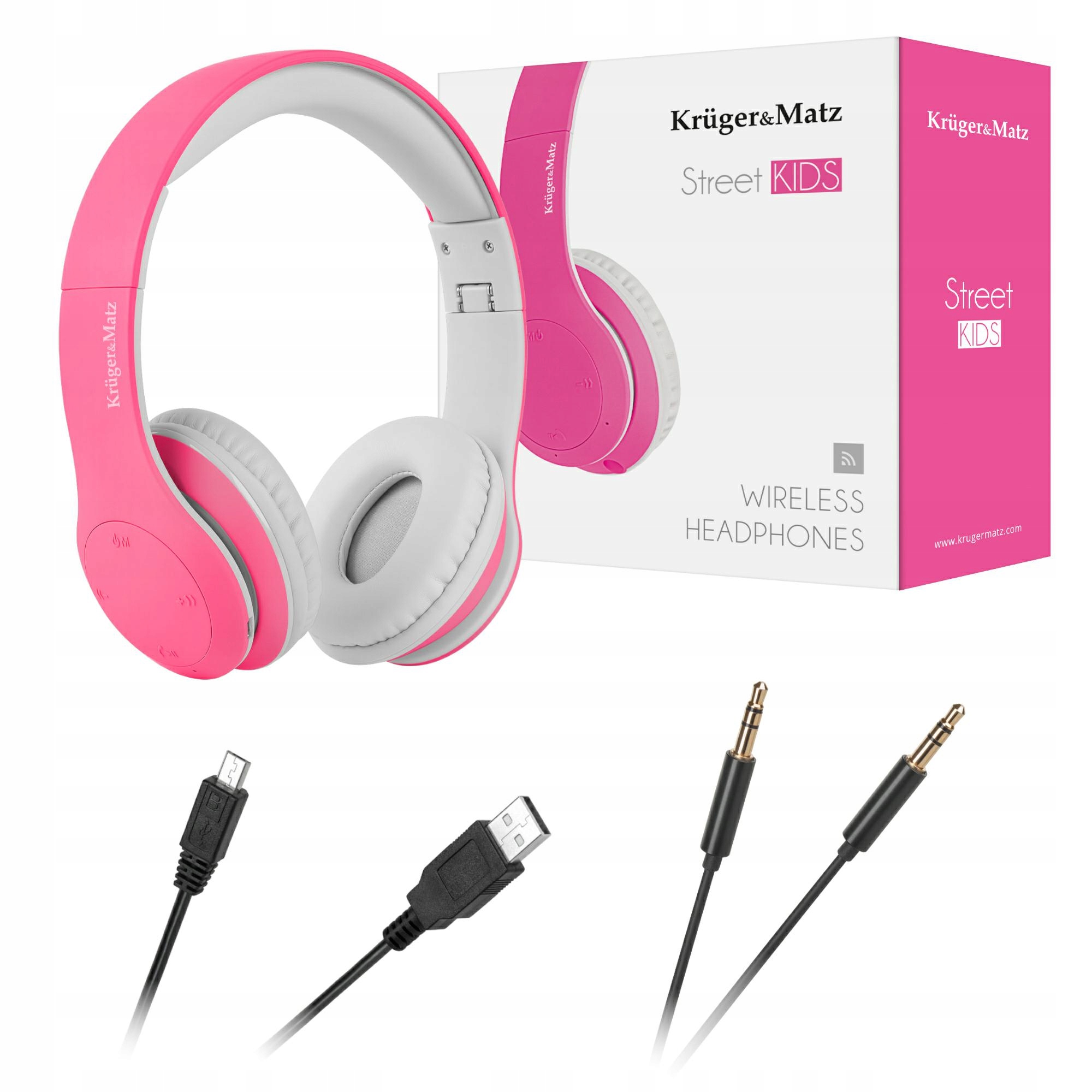 

Bezprzewodowe słuchawki nauszne dla dzieci do 15h