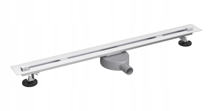 Lineárny Odtok Slim 110 CM Biely S Otočným Sifónom A4H, Hydrolyzačná Rohož