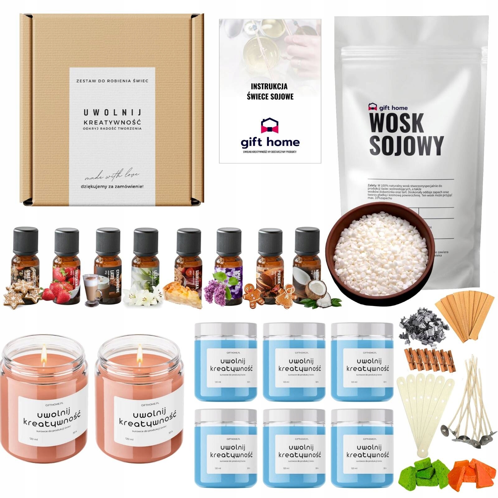 Sada Na Výrobu Vonných Svíček 8x120