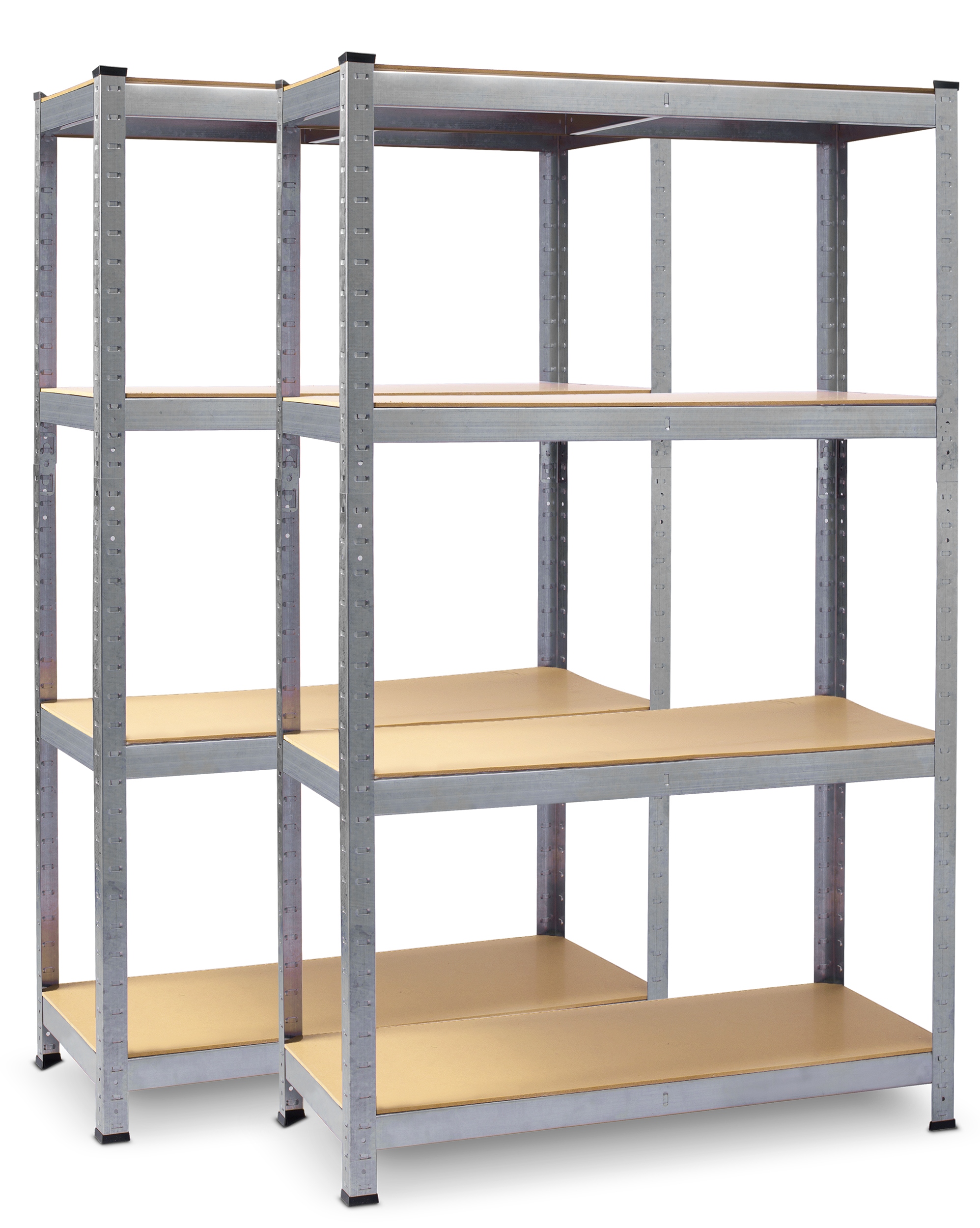 Plonos Set 2 x Kovový Skladový Regál 2v1 Garážový 180x90x40cm