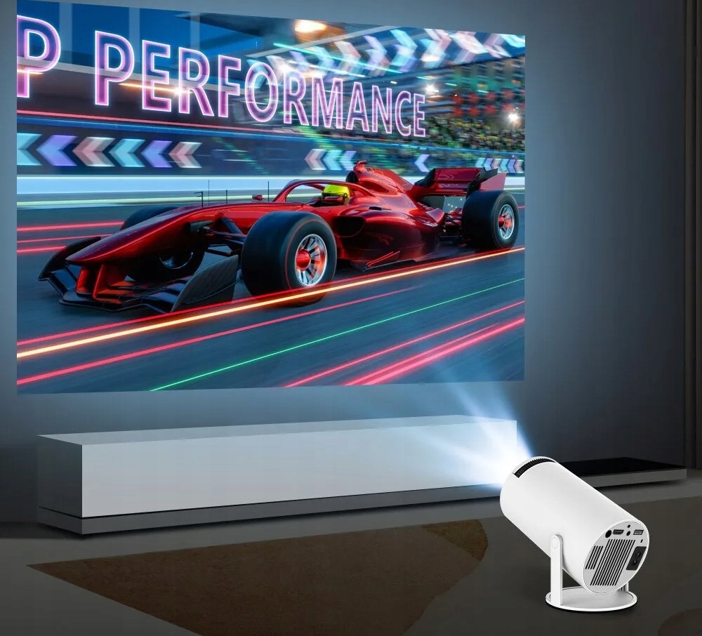 PROJEKTOR RZUTNIK ANDROID TV WIFI FULLHD PRZENOŚNY 4K GŁOŚNIK OBROTOWY HDMI Marka inna