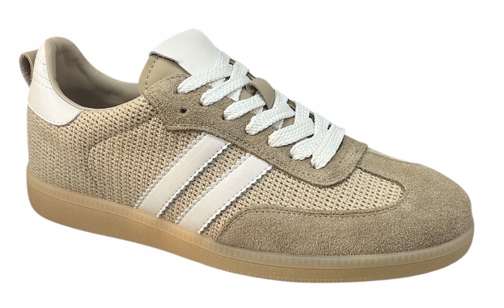 Tenisky Polobotky Dámské Goodin SZ-049 VEL.36 Kůže Béžová Semiš