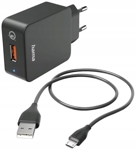 HAMA Szybka Ładowarka 19.5W Z Kablem Micro USB Qualcomm Quick Charge 3.0 — miniatura 2
