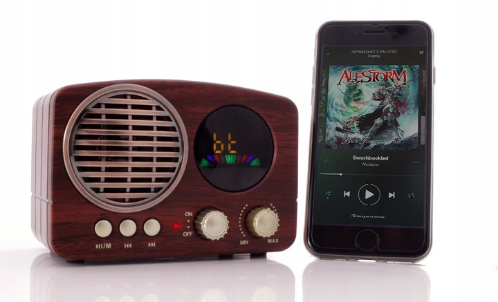 Kuchenne Radio w stylu Retro z Anteną Głośnik Bt Marka Webski