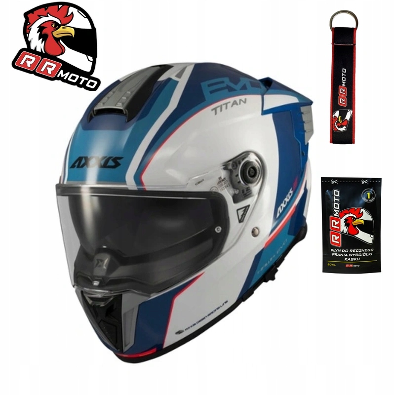 Helma Axxis Hawk Evo Sv Titan A7 Gloss Blue modrá biela Darčeky