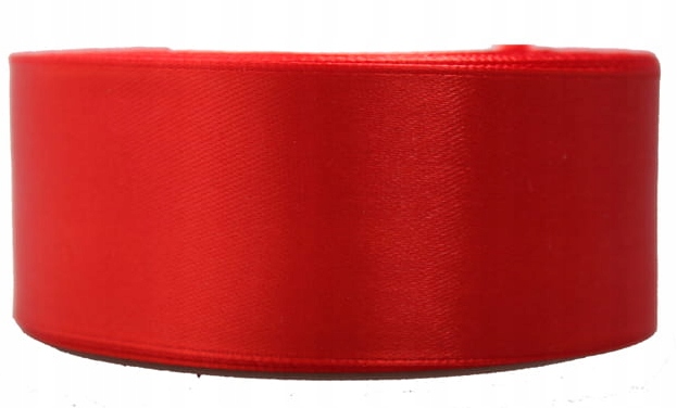 wstążka satynowa 38mmx32m CZERWONA | AX38-08 — 3