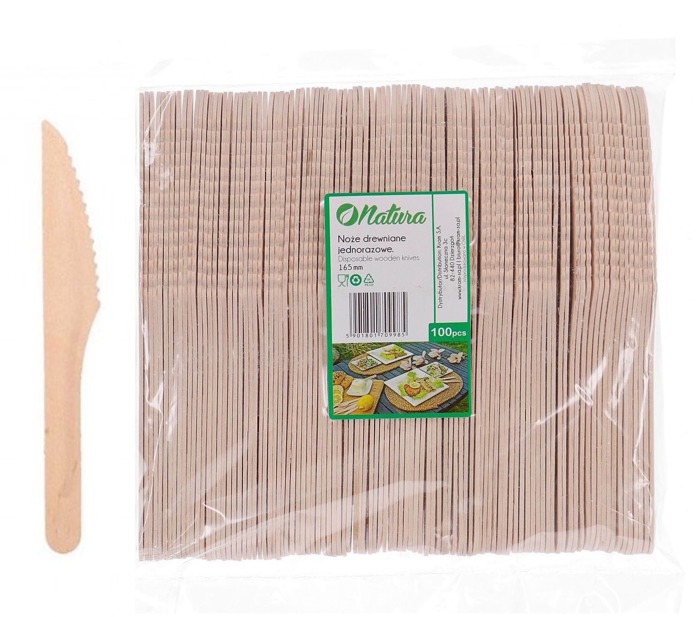 

Noże drewniane jednorazowe Bio Eko 16cm 100szt
