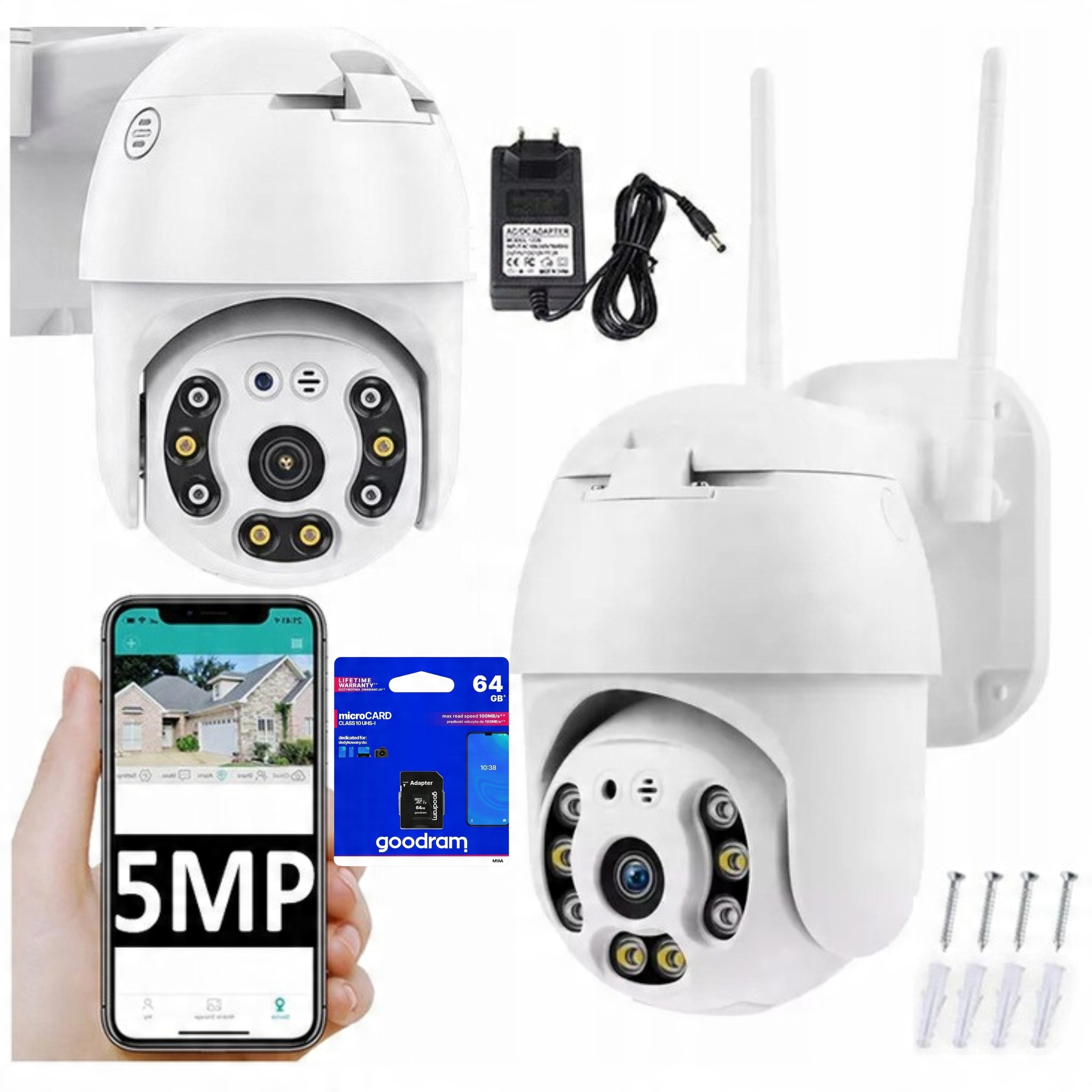 

Zewnętrzna Kamera Obrotowa Ip WiFi Zoom 5MP 5MPx