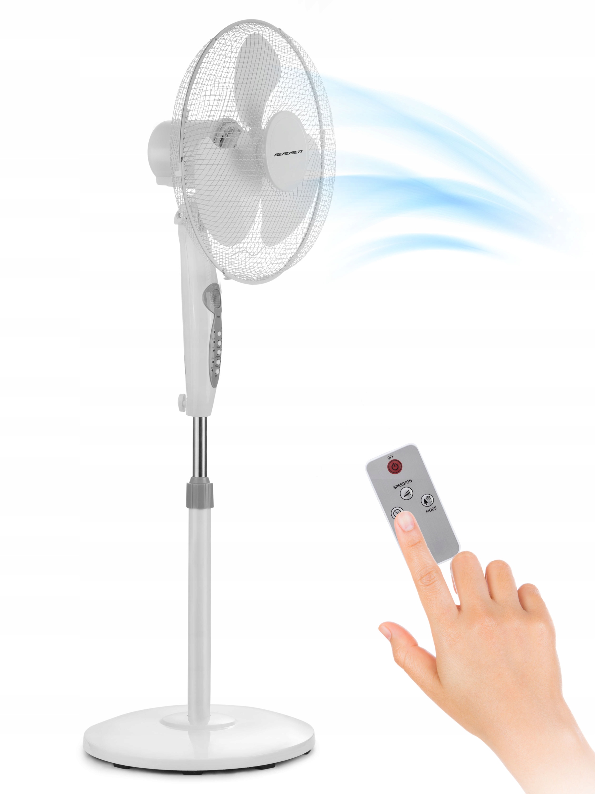 WENTYLATOR PODŁOGOWY WIATRAK STOJĄCY z PILOTEM Kod producenta 355100