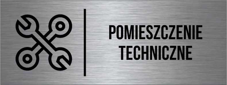 TABLICZKA POMIESZCZENIE TECHNICZNE Aluminium
