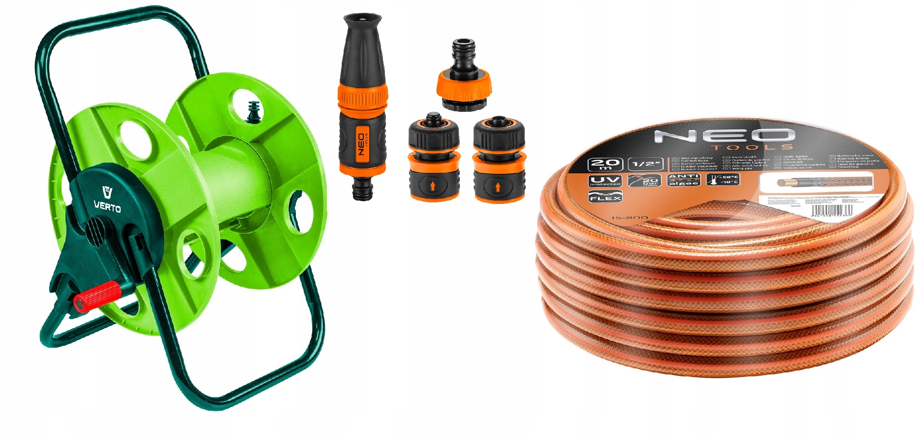 Zahradní Hadicový Vozík 4-VRSTVÝ 1/2 20 M Neo 15G790