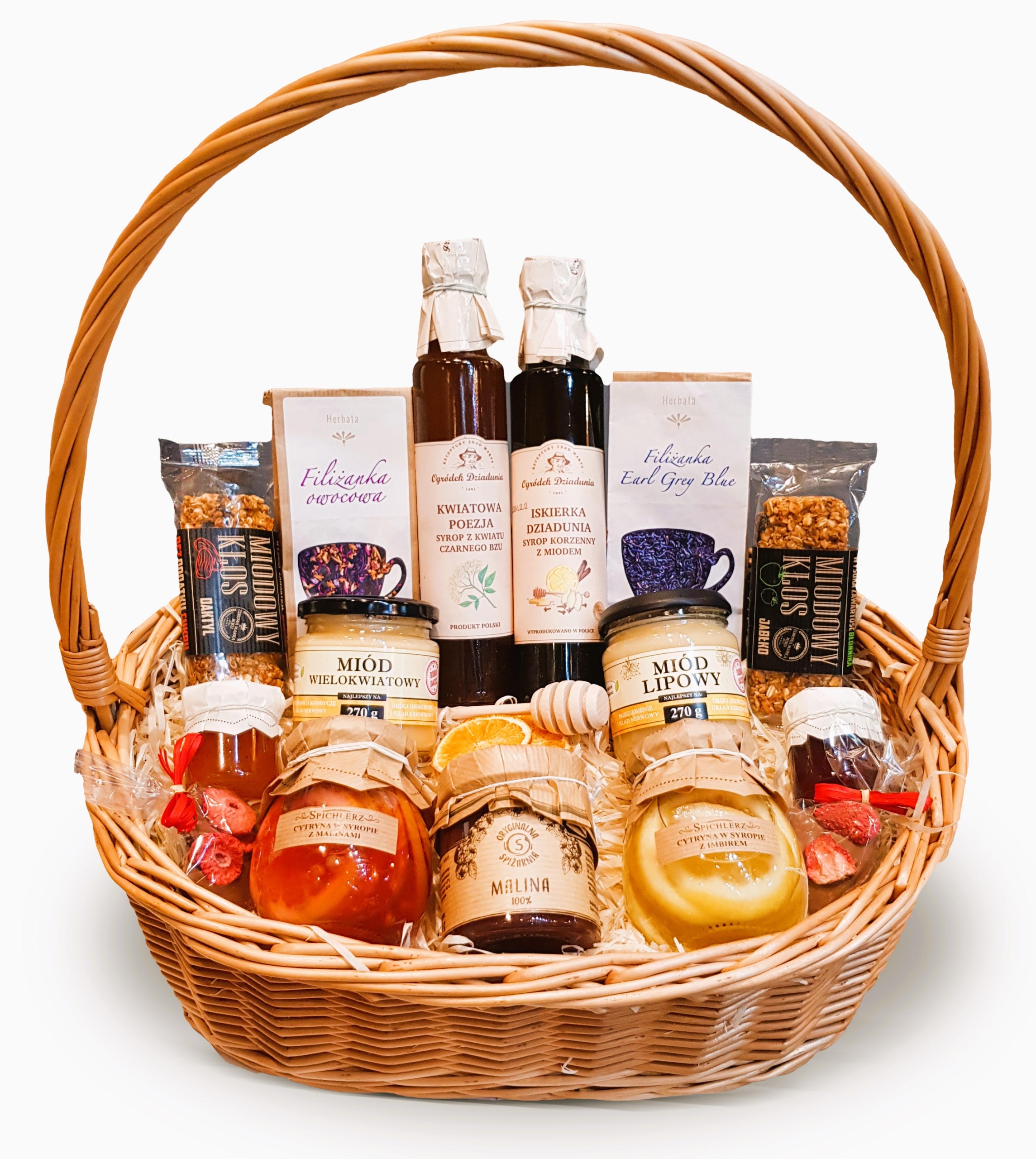 Levně Dárkový Koš Dárek Med Dobroty Čaj K Svátku Narozenin