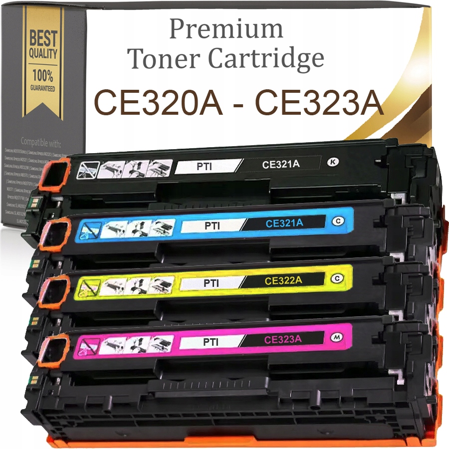 4 Tonery Do Hp CE320A 128A Laserjet Pro CM1415FN CM1415FNW CP1525N CP1525NW