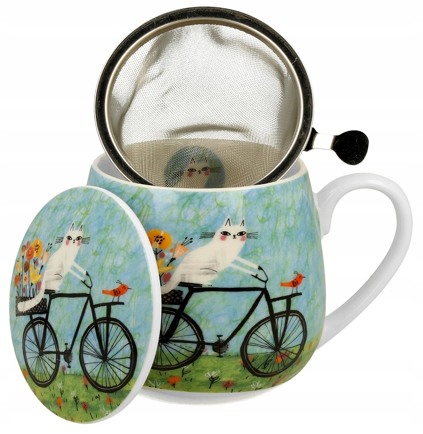 

Kubek Z Zaparzaczem niebieski kot 430ml